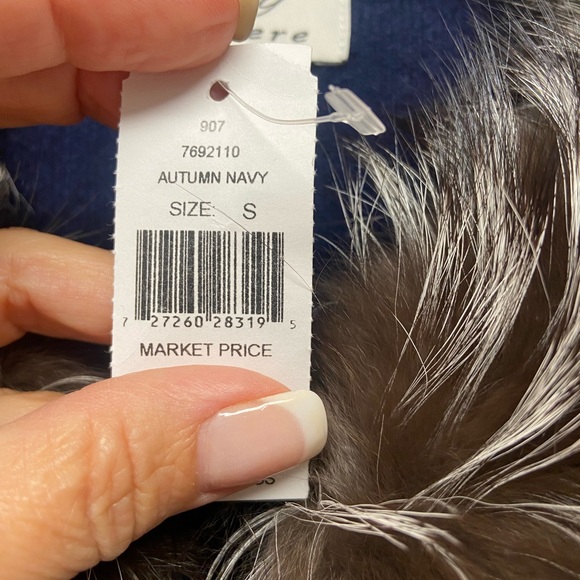 Cashmere and fox fur sweater. Blue size small - Picture 6 of 6